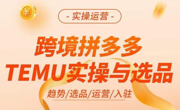 跨境拼多多TEMU实操与选品，​掌握平台运营方法技巧，选品避坑12条标准，爆款的底层思路等-小柒笔记