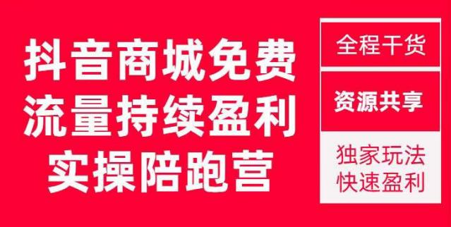 抖音商城搜索持续盈利陪跑成长营，抖音商城搜索从0-1、从1到10的全面解决方案-小柒笔记