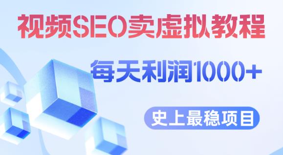 视频SEO出售虚拟产品每天稳定2-5单利润1000+史上最稳定私域变现项目【揭秘】-小柒笔记