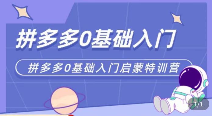 六一电商·拼多多运营0-1实操特训营，拼多多从基础到进阶的可实操玩法-小柒笔记