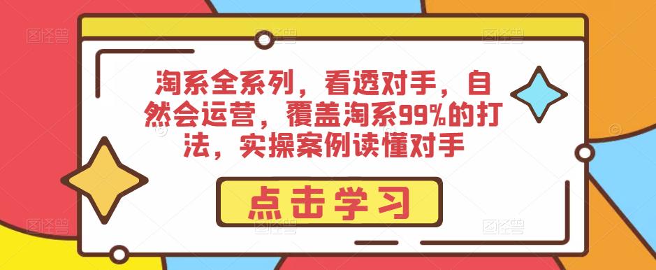 淘系全系列，看透对手，自然会运营，覆盖淘系99%的打法，实操案例读懂对手-小柒笔记