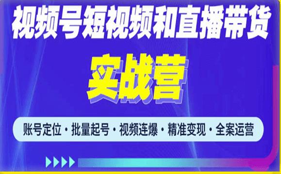 2023最新微信视频号引流和变现全套运营实战课程，小白也能玩转视频号短视频和直播运营-小柒笔记