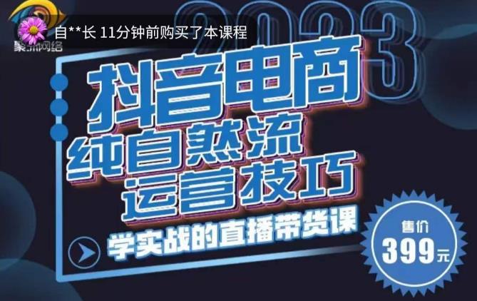 李扭扭·2023自然流运营技巧，纯自然流不亏品起盘直播间，实战直播带货课（视频课+话术文档）-小柒笔记