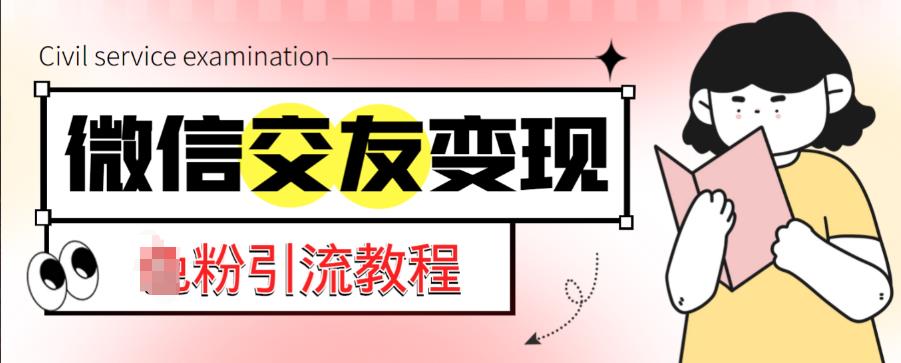 微信交友变现项目，吸引全网LSP男粉精准变现，小白也能轻松上手，日入500+-小柒笔记