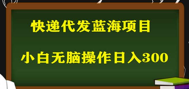 2023最新蓝海快递代发项目，小白零成本照抄也能日入300+-小柒笔记