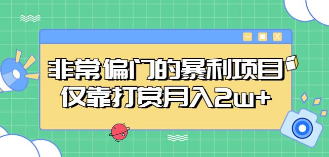 非常偏门的暴利项目，仅靠打赏月入2w+-小柒笔记