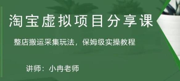 淘宝虚拟整店搬运采集玩法分享课：整店搬运采集玩法，保姆级实操教程-小柒笔记