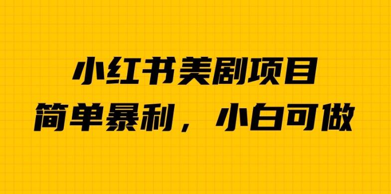 外面卖1980的小红书美剧项目，单日收益1000＋，小众暴利的赛道【揭秘】-小柒笔记