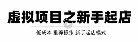 虚拟项目快速起店模式，0成本打造月入几万虚拟店铺！-小柒笔记