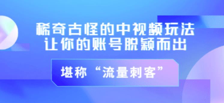 不讲李·稀奇古怪的冷门中视频冷门玩法，让你的账号脱颖而出，成为流量刺客！（图文 视频）-小柒笔记