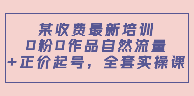 某最新收费培训内容：0粉0作品自然流量 正价起号，全套实操课-小柒笔记