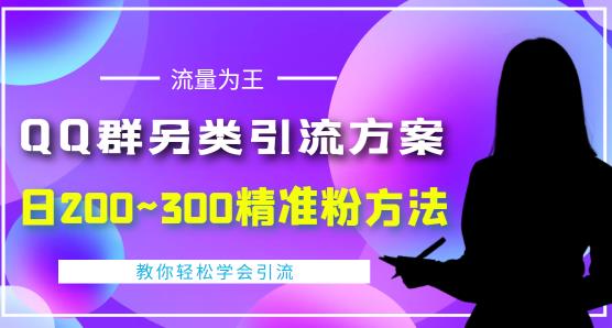 价值888的QQ群另类引流方案，半自动操作日200~300精准粉方法【视频教程】-小柒笔记