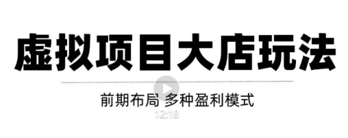 虚拟项目月入几万大店玩法分享，多店操作利润倍增（快速起店盈利）-小柒笔记