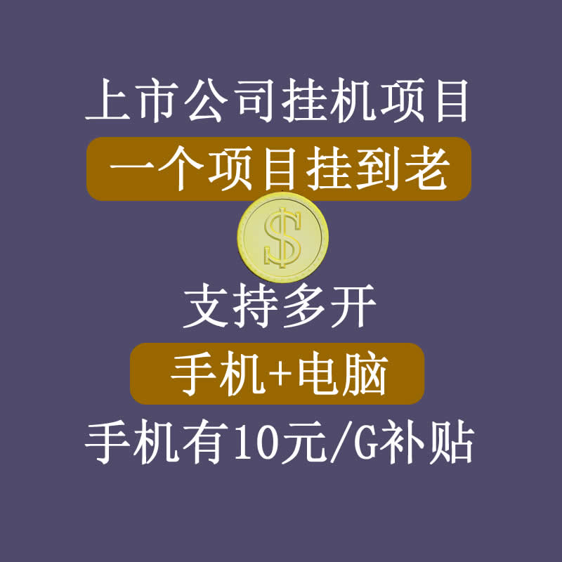 正规挂机项目，支持手机电脑一起挂，支持虚拟机多开，可以挂到老-小柒笔记