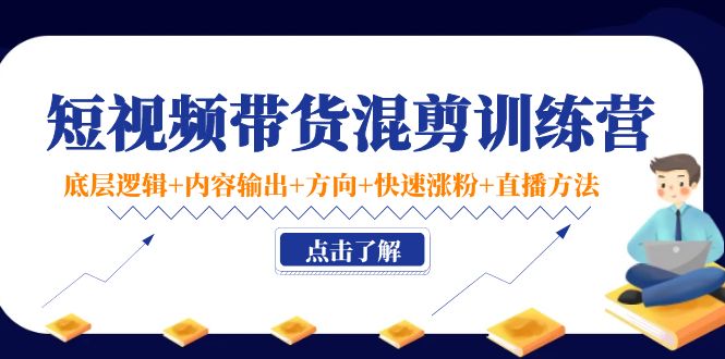 短视频带货混剪训练营：底层逻辑 内容输出 方向 快速涨粉 直播方法-小柒笔记