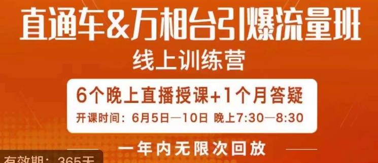 直通车&万相台引爆流量班，6天打通你开直通车·万相台的任督二脉-小柒笔记