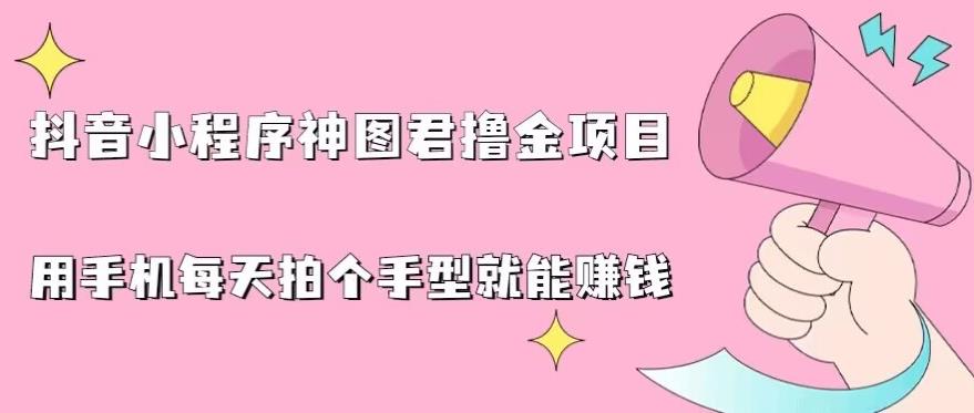 抖音小程序神图君撸金项目，用手机每天拍个手型挂载一下小程序就能赚钱【揭秘】-小柒笔记