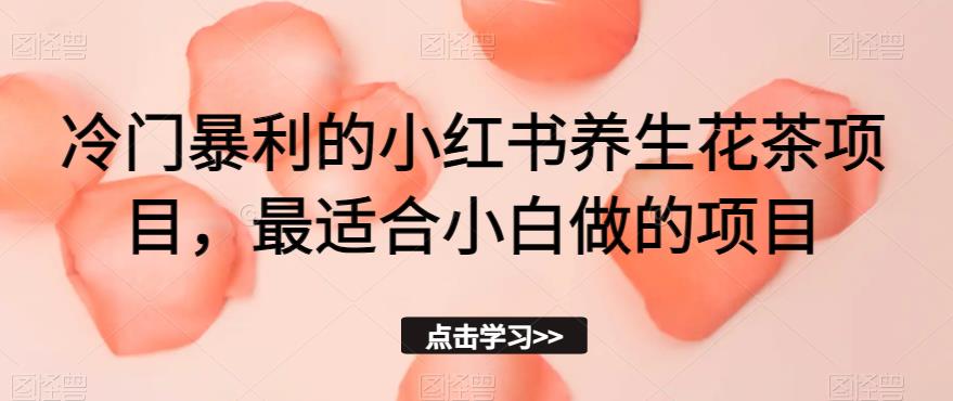 冷门暴利的小红书养生花茶项目，最适合小白做的项目【揭秘】-小柒笔记