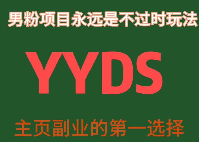 YYDS男粉项目永远是不过时玩法，主业副业的第一选择【揭秘】-小柒笔记