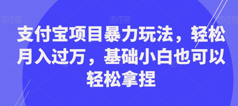 支付宝项目暴力玩法，轻松月入过万，基础小白也可以轻松拿捏【揭秘】-小柒笔记