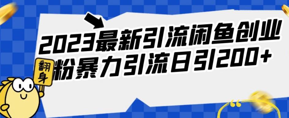 2023最新引流闲鱼创业粉暴力引流日引200+【揭秘】-小柒笔记