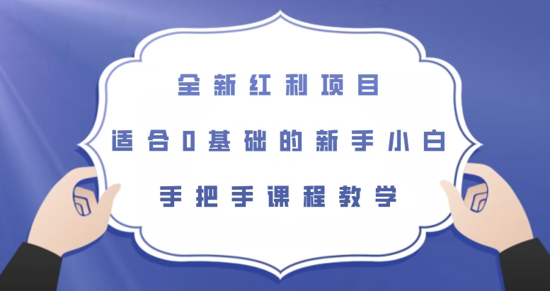 全新红利项目，适合0基础的新手小白，手把手课程教学【揭秘】-小柒笔记