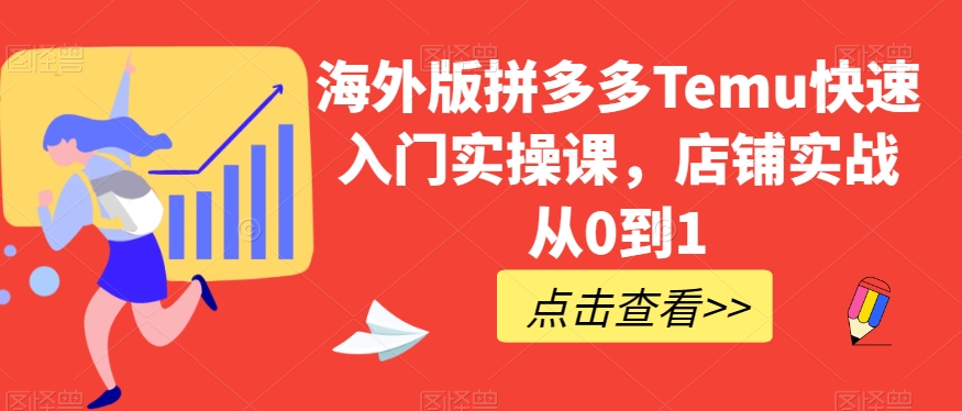 海外版拼多多Temu快速入门实操课，店铺实战从0到1-小柒笔记