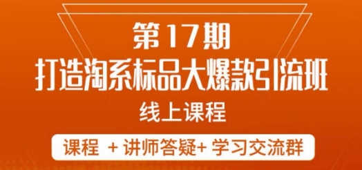 南掌柜-第17期打造淘系标品大爆款，5天线上课-小柒笔记