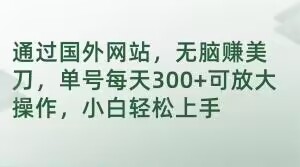 通过国外网站，无脑赚美刀，单号每天300+可放大操作，小白轻松上手【揭秘】-小柒笔记