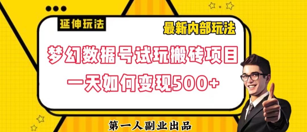 数据号回归玩法游戏试玩搬砖项目再创日入500+【揭秘】-小柒笔记