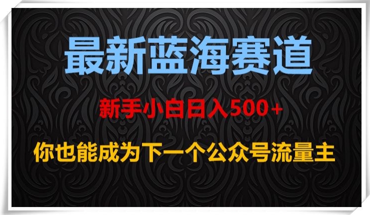 最新蓝海赛道，新手小白日入500+，你也能成为下一个公众号流量主【揭秘】-小柒笔记