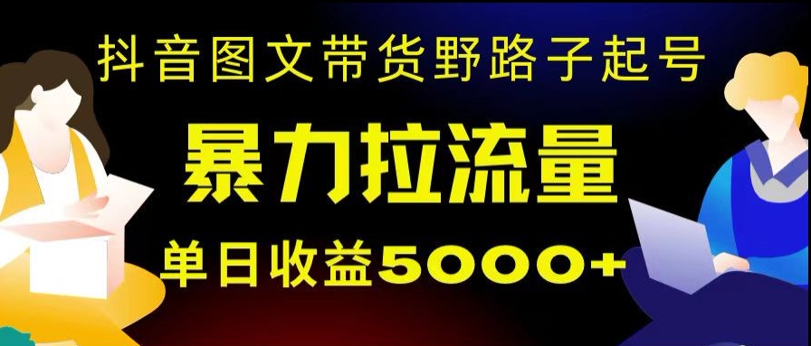 抖音图文带货暴力起号，单日收益5000+，野路子玩法，简单易上手，一部手机即可【揭秘】-小柒笔记