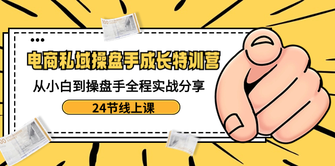 电商私域-操盘手成长特训营：从小白到操盘手全程实战分享-24节线上课-小柒笔记