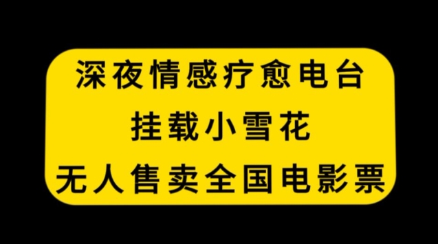 深夜情感疗愈电台，挂载小雪花，无人售卖全国电影票【揭秘】-小柒笔记