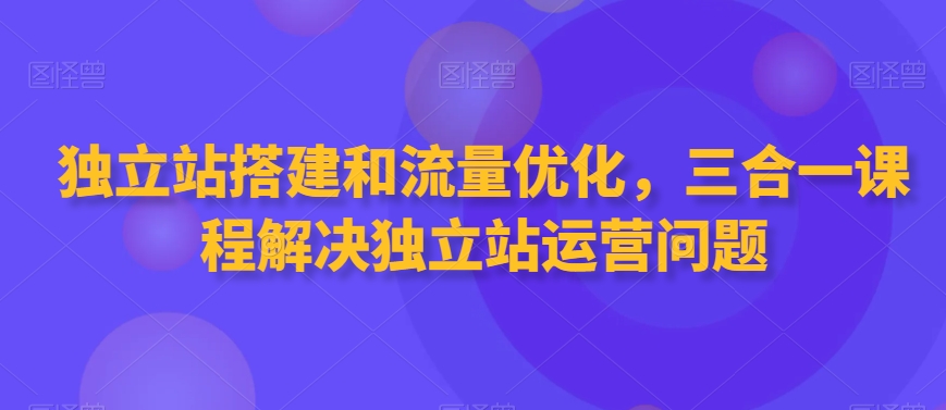 独立站搭建和流量优化，三合一课程解决独立站运营问题-小柒笔记