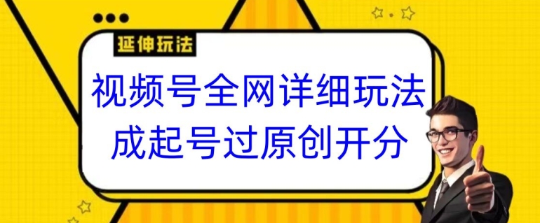 视频号全网最详细玩法，起号过原创开分成，单号日入300+【揭秘】-小柒笔记