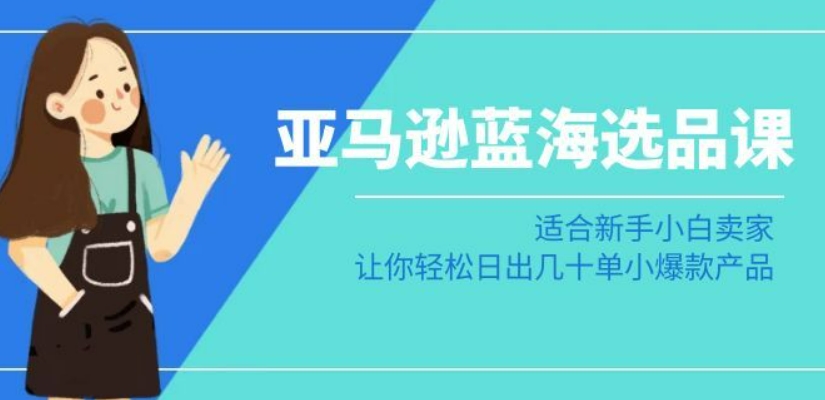 亚马逊-蓝海选品课：适合新手小白卖家，让你轻松日出几十单小爆款产品-小柒笔记