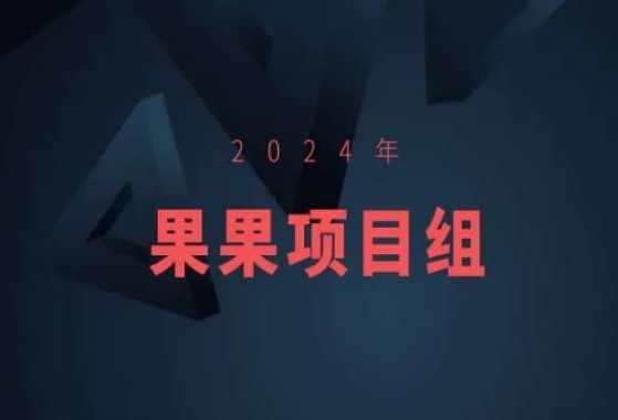 2024年果果项目组项目合集-果果最新项目-小柒笔记