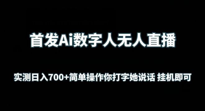 首发Ai数字人无人直播，实测日入700+无脑操作 你打字她说话挂机即可【揭秘】-小柒笔记