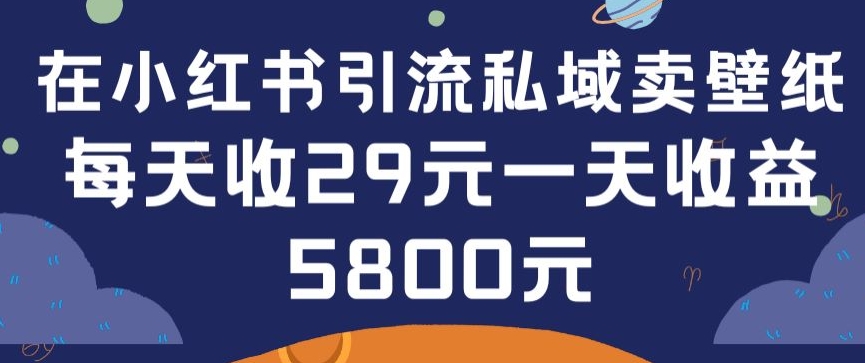 在小红书引流私域卖壁纸每张29元单日最高卖出200张(0-1搭建教程)【揭秘】-小柒笔记