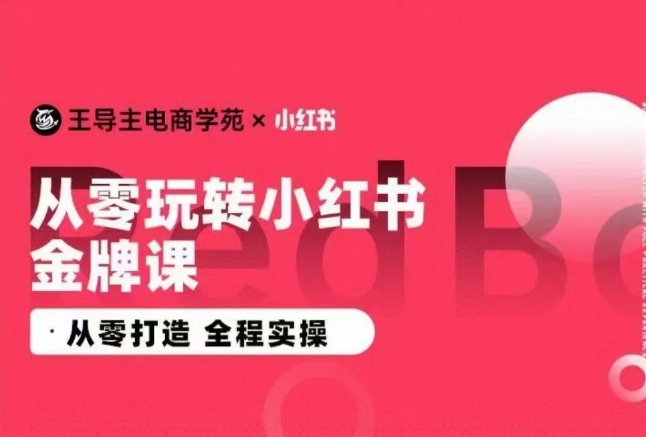 王导主·小红书电商运营实操课，​从零打造  全程实操-小柒笔记