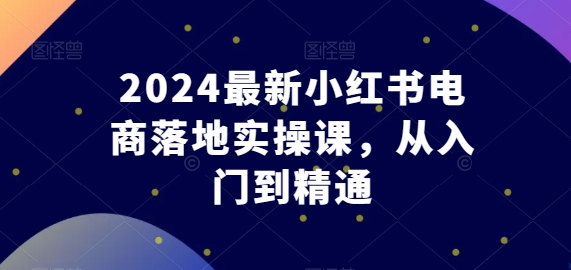 2024最新小红书电商落地实操课，从入门到精通-小柒笔记