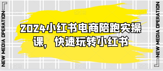 2024小红书电商陪跑实操课，快速玩转小红书，超过20节精细化课程-小柒笔记