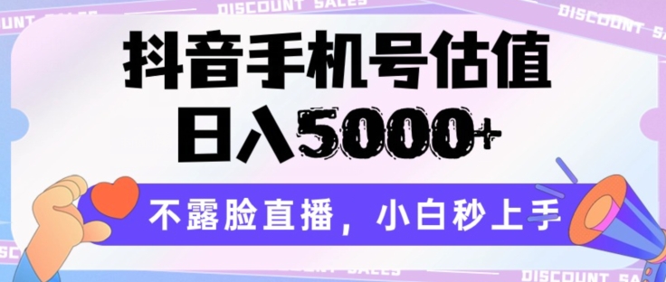 抖音手机号估值，日入5000+，不露脸直播，小白秒上手【揭秘】-小柒笔记