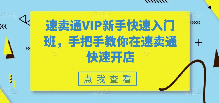 速卖通VIP新手快速入门班，手把手教你在速卖通快速开店-小柒笔记