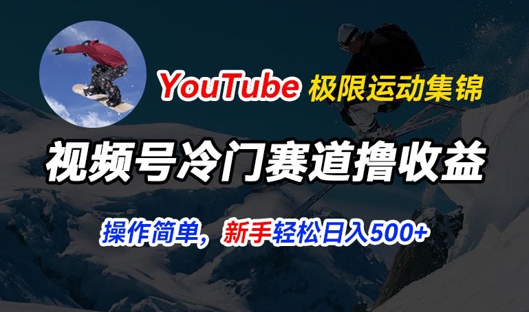 视频号冷门赛道撸收益，YouTube搬运极限运动集锦，暴力起号，操作简单流量高，轻松日入5张【揭秘】-小柒笔记