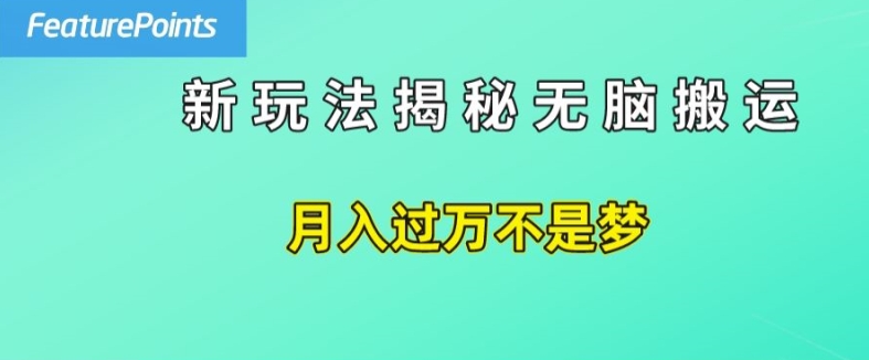 简单操作，每天50美元收入，搬运就是赚钱的秘诀【揭秘】-小柒笔记