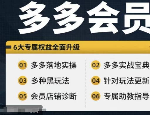 拼多多会员，拼多多实战宝典+实战落地实操，从新手到高阶内容全面覆盖-小柒笔记