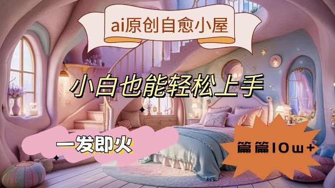 ai原创治愈小屋，小白也能轻松上手，一发即火，篇篇10w+【揭秘】-小柒笔记