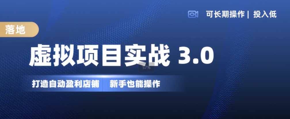 虚拟项目实战3.0，打造自动盈利店铺，可长期操作投入低，新手也能操作-小柒笔记